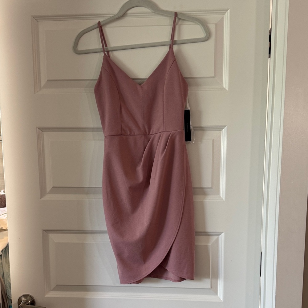 Lulu's Mauve Spaghetti Strap Mini Dress